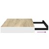 vidaXL 4 db t&ouml;lgysz&iacute;nű &eacute;s feh&eacute;r MDF lebegő fali polc 50 x 23 x 3,8 cm