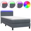 vidaXL s&ouml;t&eacute;tsz&uuml;rke b&aacute;rsony rug&oacute;s &eacute;s LED-es &aacute;gy matraccal 80x210 cm