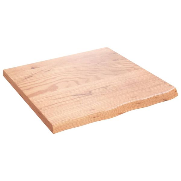 vidaXL vil&aacute;gosbarna kezelt t&ouml;m&ouml;r fa f&uuml;rdőszobai pult 60x60x(2-4) cm