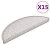 vidaXL 15 db sziz&aacute;l hat&aacute;s&uacute; platina &ouml;ntapad&oacute; l&eacute;pcsőszőnyeg 56x17x3 cm
