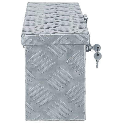 vidaXL ezüstszínű alumíniumdoboz 48,5 x 14 x 20 cm