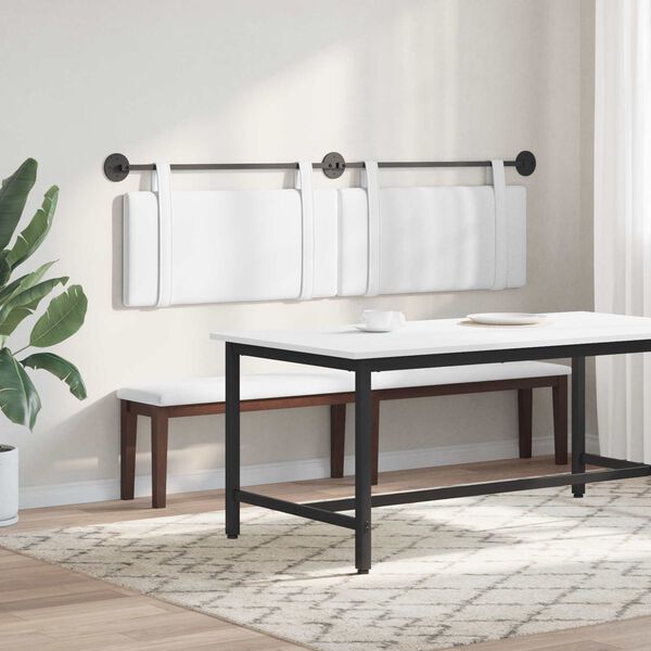 vidaXL Fali Fejt&aacute;mla Falra szerelhető Feh&eacute;r 170 x 55 x 5 cm sz&ouml;vet