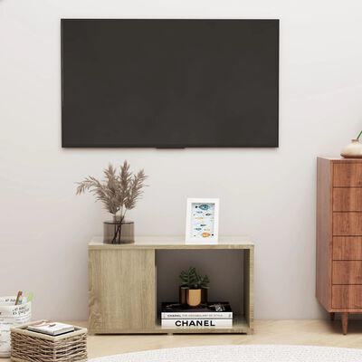 vidaXL sonoma-tölgyszínű forgácslap TV-szekrény 60 x 24 x 32 cm