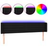vidaXL fekete sz&ouml;vet LED-es fejt&aacute;mla 203 x 16 x 78/88 cm