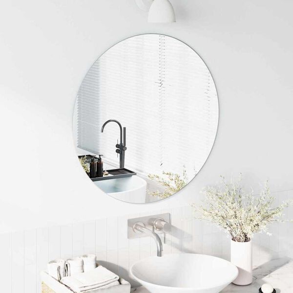 vidaXL Fali t&uuml;k&ouml;r Kerek &Oslash; 70 cm edzett &uuml;veg