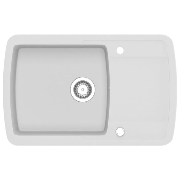 vidaXL fehér, egymedencés gránit mosogatótálca