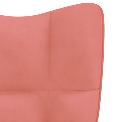 vidaXL rózsaszín bársony pihenőszék