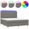 vidaXL s&ouml;t&eacute;tsz&uuml;rke sz&ouml;vet rug&oacute;s &eacute;s LED-es &aacute;gy matraccal 180 x 200 cm