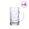 vidaXL 6 db &uuml;veg s&ouml;r&ouml;skors&oacute; foganty&uacute;val 500 ml