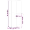 vidaXL Cipőszekrény polcokkal Fekete 80 x 35.5 x 180 cm Faanyag