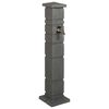 vidaXL Kertitanker Antracitsz&uuml;rke 26 x 26 x 101 cm PE