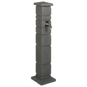 vidaXL Kertitanker Antracitsz&uuml;rke 26 x 26 x 101 cm PE