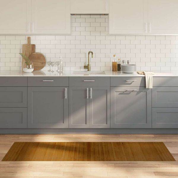 vidaXL n&eacute;gysz&ouml;gletű barna bambusz szőnyeg 60 x 200 cm