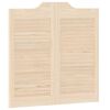 vidaXL t&ouml;m&ouml;rfa fenyőfa lengőajt&oacute;k lamell&aacute;s kialak&iacute;t&aacute;s&uacute; 1 p&aacute;r 80x80 cm