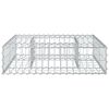 vidaXL Gabion emelt &aacute;gy Ez&uuml;st 80 x 80 x 20 cm Horganyzott ac&eacute;l