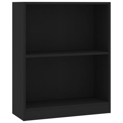 vidaXL fekete szerelt fa könyvespolc 60 x 24 x 76 cm
