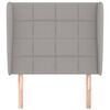 vidaXL világosszürke szövet fejtámla szárnyakkal 103 x 23 x 118/128 cm