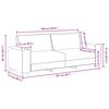vidaXL 3 szem&eacute;lyes bord&oacute; sz&ouml;vet kanap&eacute; 220x77x82 cm