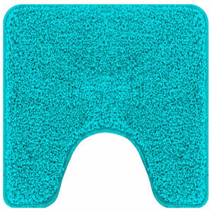 vidaXL Cs&uacute;sz&aacute;sg&aacute;tl&oacute; F&uuml;rdőszőnyeg WC Ny&iacute;r&aacute;ssal T&uuml;rkiz 50 x 50 cm PP