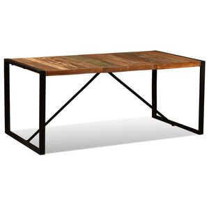 vidaXL t&ouml;m&ouml;r &uacute;jrahasznos&iacute;tott fa &eacute;tkezőasztal 180 cm