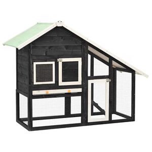 vidaXL sz&uuml;rke &eacute;s feh&eacute;r t&ouml;m&ouml;r fenyő ny&uacute;lketrec 140 x 63 x 120 cm