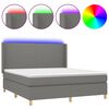 vidaXL s&ouml;t&eacute;tsz&uuml;rke sz&ouml;vet rug&oacute;s &eacute;s LED-es &aacute;gy matraccal 180 x 200 cm