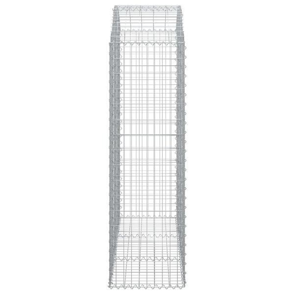 vidaXL &iacute;ves horganyzott vas gabion kos&aacute;r 150x50x160/180 cm