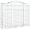 vidaXL 4 db íves horganyzott vas gabion kosár 200x50x160/180 cm