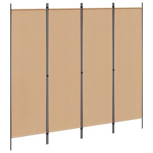 vidaXL 4-paneles szoba elv&aacute;laszt&oacute; B&eacute;zs 200 x 180 cm Sz&ouml;vet