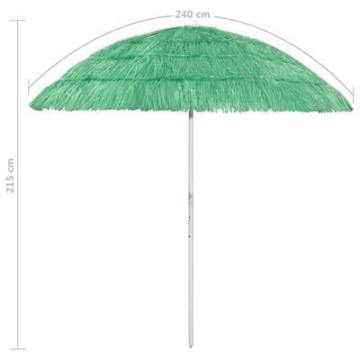vidaXL zöld hawaii stílusú strandnapernyő 240 cm