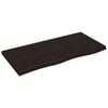 vidaXL s&ouml;t&eacute;tbarna kezelt t&ouml;m&ouml;r t&ouml;lgyfa fali polc 100x50x(2-4) cm