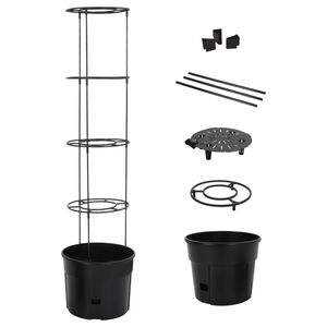 vidaXL antracitsz&uuml;rke polipropil&eacute;n paradicsomtermesztő &Oslash;39 x 150 cm