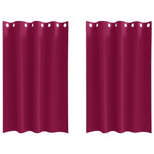 vidaXL Fekete F&uuml;gg&ouml;ny Gyűrűkkel 2 pcs Bord&oacute; 175 x 140 cm Poli&eacute;szter