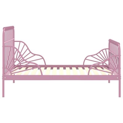 vidaXL kihúzható rózsaszín fém ágykeret 80 x 130/200 cm