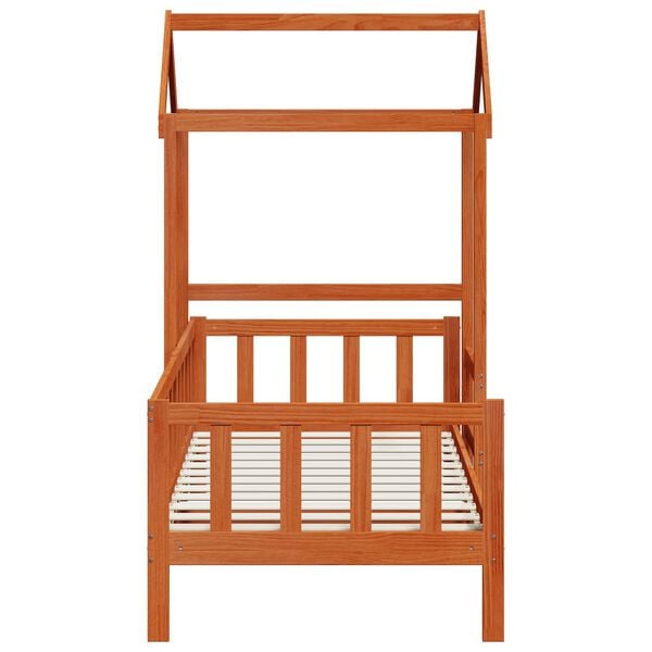 vidaXL Nappali &Aacute;gy Szett 2 pcs Faggy&uacute; barna T&ouml;m&ouml;r fenyőfa