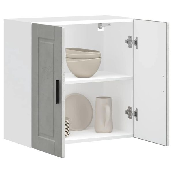 vidaXL konyhai fali szekr&eacute;ny Porto beton sz&uuml;rke műf&aacute;b&oacute;l k&eacute;sz&uuml;lt beton