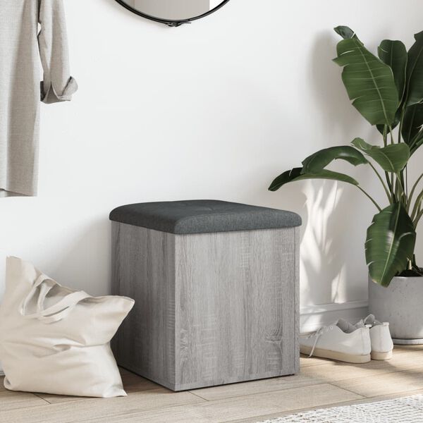 vidaXL sz&uuml;rke sonoma sz&iacute;nű szerelt fa t&aacute;rol&oacute;pad 42 x 42 x 45 cm