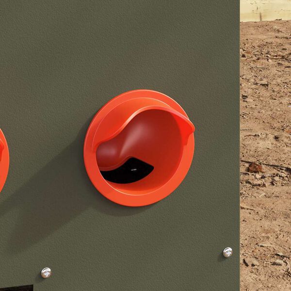 vidaXL Csirke etető 2 pcs Olajz&ouml;ld 60,5 x 29 x 51 cm