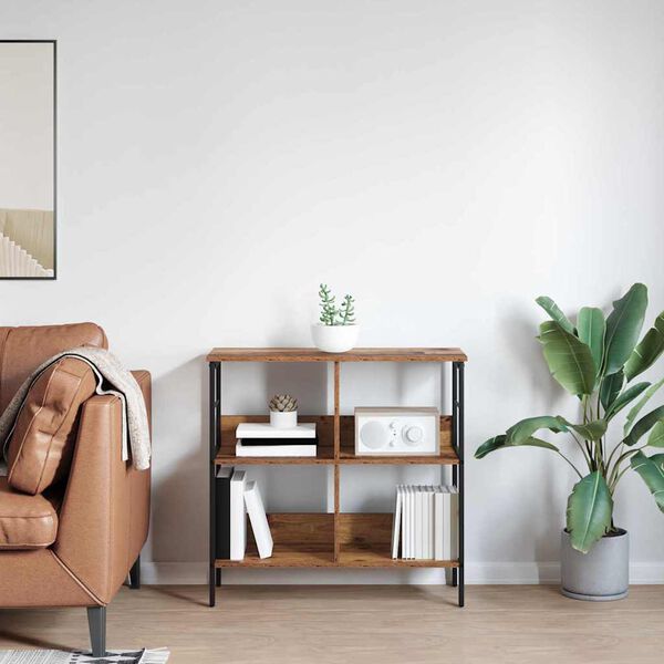 vidaXL K&ouml;nyvespolc &Ouml;reg fa 82 x 32 x 79 cm Faanyag