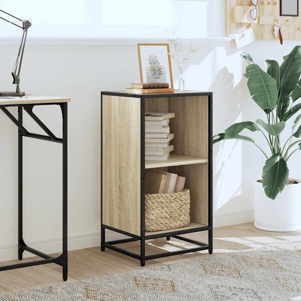 vidaXL sonoma színű szerelt fa könyvszekrény 40x35x76 cm