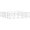 vidaXL 20 paneles fekete ac&eacute;l kis&aacute;llatketrec ajt&oacute;val 175 x 175 x 35 cm