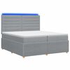 vidaXL LED Boxspring &Aacute;gy Mattal Vil&aacute;gossz&uuml;rke 200 x 200 cm Sz&ouml;vet