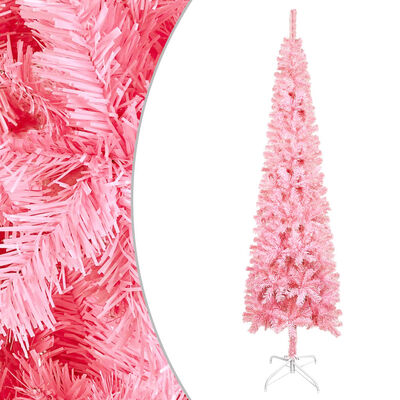 vidaXL rózsaszín vékony karácsonyfa 120 cm
