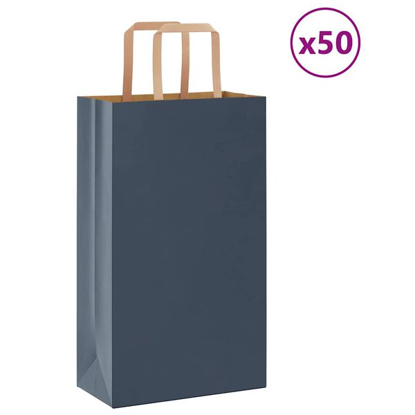 vidaXL 50 db k&eacute;k pap&iacute;rzacsk&oacute;k foganty&uacute;kkal 21x11x36 cm