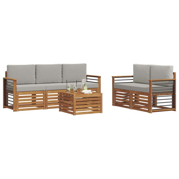 vidaXL &Uuml;lőgarnit&uacute;r&aacute;k 6 pcs Term&eacute;szetes &eacute;s Vil&aacute;gossz&uuml;rke T&ouml;m&ouml;r Ak&aacute;cfa