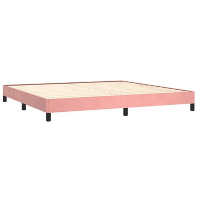 vidaXL rózsaszín bársony ágykeret 200x200 cm