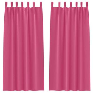 vidaXL Fekete F&uuml;gg&ouml;ny Gyűrűkkel 2 db &Eacute;l&eacute;nk r&oacute;zsasz&iacute;n 225 x 140 cm