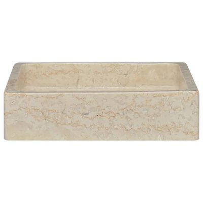 vidaXL krémszínű márvány mosdókagyló 40 x 40 x 10 cm