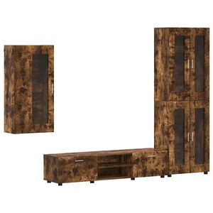 vidaXL TV szekr&eacute;ny garnit&uacute;ra fi&oacute;kkal FLORIN F&uuml;st&ouml;lt t&ouml;lgy Faanyag