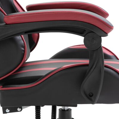 vidaXL bordó műbőr gamer szék